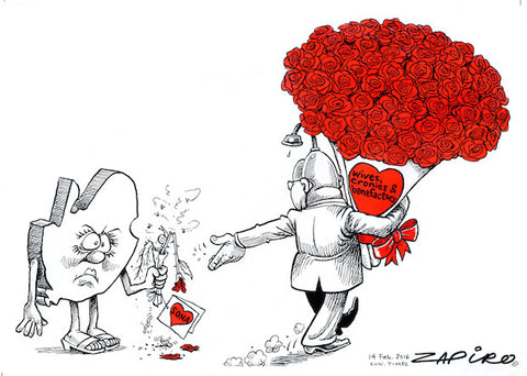 Original Zapiro cartoons in  COLOUR